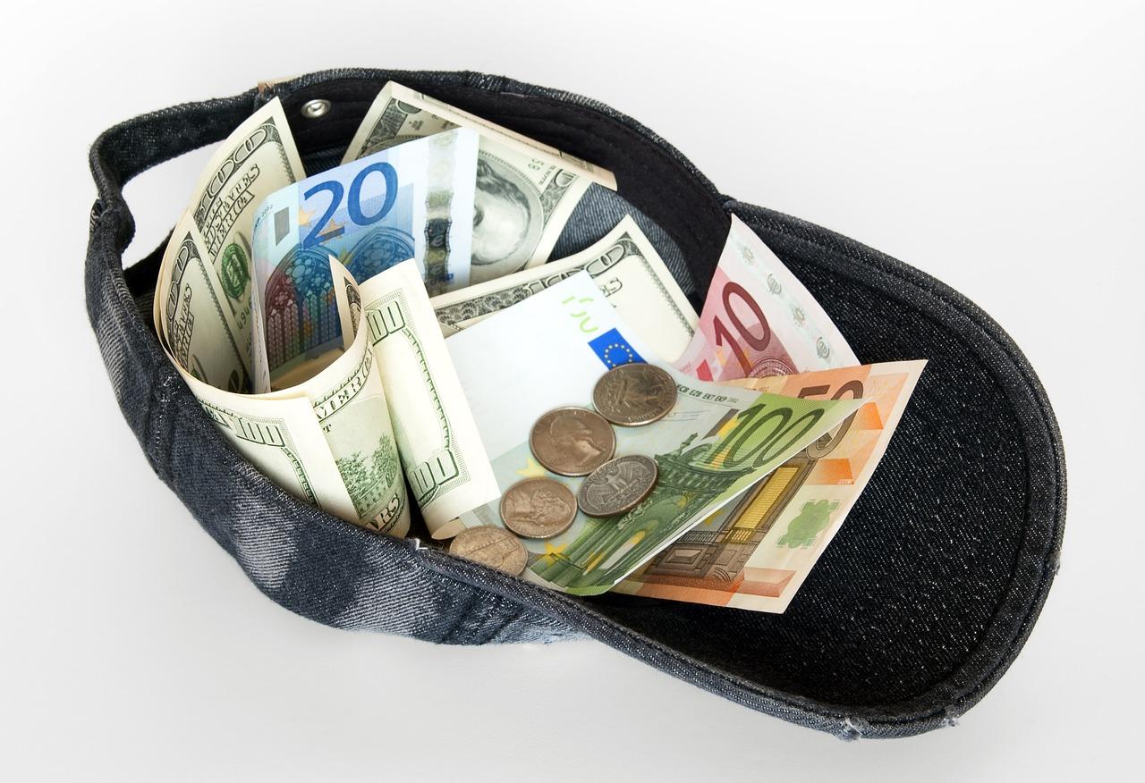 money, dollar, cents, euro, euro cent, european union, cash, coin, coins, cover, hat, hat money, baseball caps, help, hand, beggar, asking, alms, street, porch, an object, mounting, consumer, currency, finance, financial, paper, green, bank, bill, business, the crisis, poverty, need, beggar, beggar, beggar, beggar, beggar